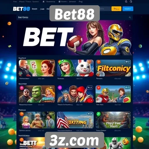 Navegação intuitiva destaca a experiência no Bet88